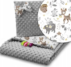 Kocyk minky 75x100 kołderka + poduszka Babymam