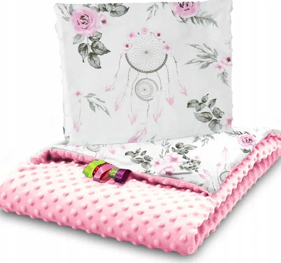 Kocyk minky 75x100 kołderka + poduszka Babymam