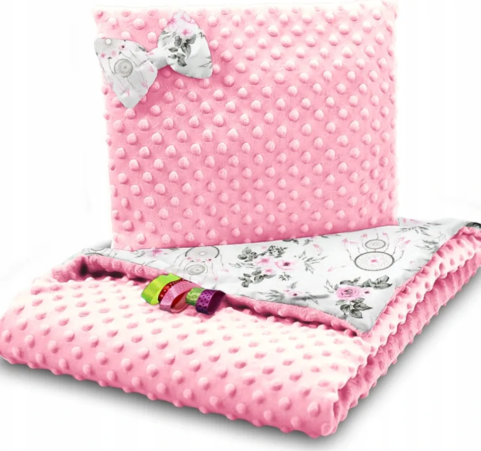 Kocyk minky 75x100 kołderka + poduszka Babymam