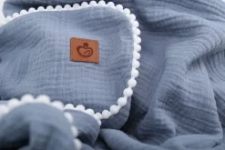Kocyk muślinowy + poduszka otulacz miś Babymam