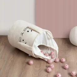 Kosz na zabawki dla dzieci XL Sipo ze ściągaczem premium bounce królik krem