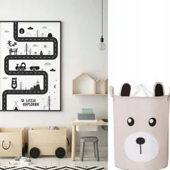 KOSZ NA ZABAWKI ZAMYKANY POJEMNIK ORGANIZER MIŚ PREMIUM XL 43l