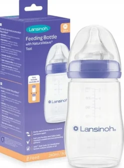 Lansinoh butelka do karmienia 240ml + smoczek średni przepływ