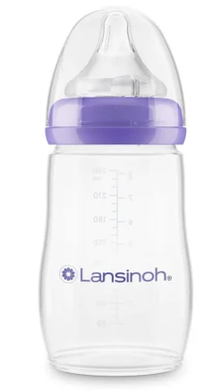 Lansinoh butelka do karmienia 240ml + smoczek średni przepływ