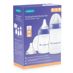 Lansinoh butelka do karmienia 2szt 160ml 240ml + 3x smoczek zestaw startowy