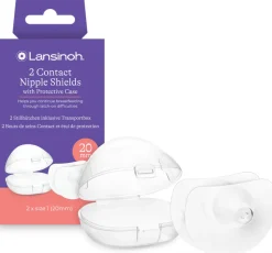 Lansinoh osłonki brodawek nakładki silikonowe 20mm na piersi + etui