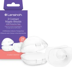 Lansinoh osłonki brodawek nakładki silikonowe 24mm na piersi + etui