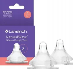 Lansinoh smoczki naturalwave szybki przepływ 2szt 6m+