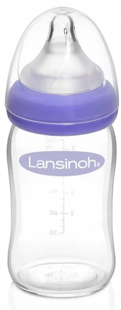 Lansinoh szklana butelka ze smoczkiem naturalwave 160ml