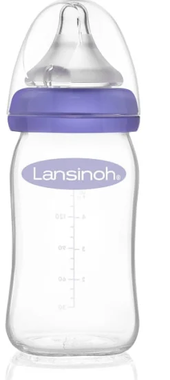 Lansinoh szklana butelka ze smoczkiem naturalwave 160ml