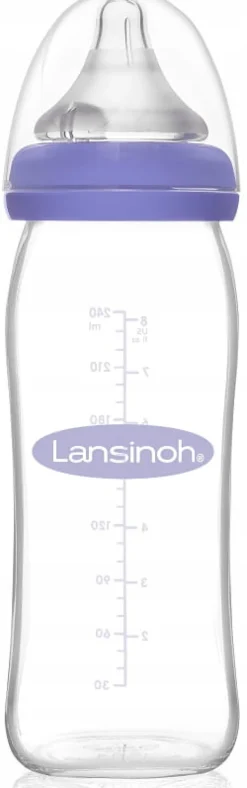 Lansinoh szklana butelka ze smoczkiem naturalwave 240ml