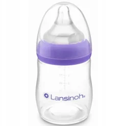 LANSINOH ZESTAW BUTELEK DO KARMIENIA 2x160 ml + SMOCZKI 1m+