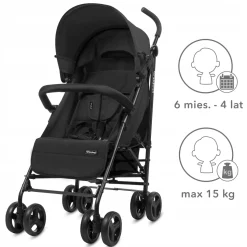 Lekki wózek spacerowy spacerówka parasolka Kidwell Qugar czarny