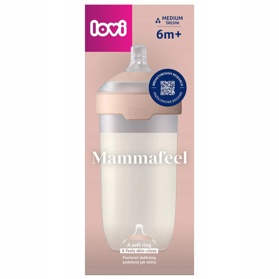 LOVI butelka do karmienia mammafeel 330ml ze smoczkiem dynamicznym 6m+