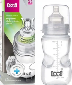 LOVI BUTELKA SAMOSTERYLIZUJĄCA + SMOCZEK 3M+ 250ML