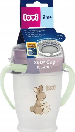 Lovi kubek 360° 250ml night&dy rabbit świecący w ciemności
