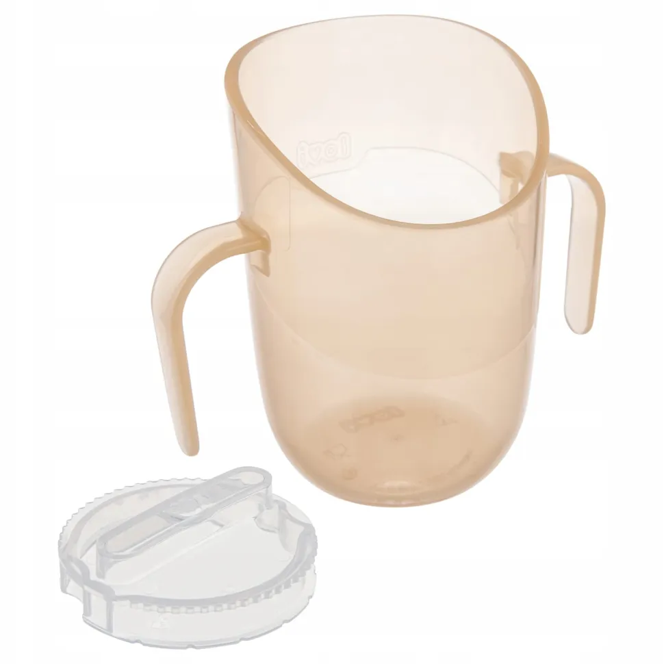 Lovi kubek treningowy genius 150ml z uchwytami 6m+ nude