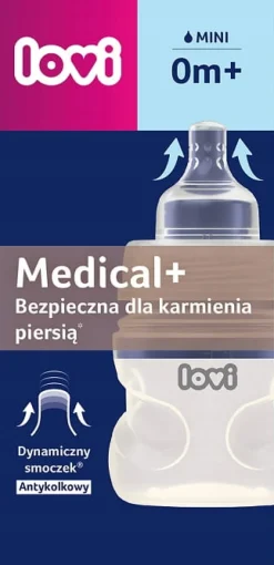 LOVI medical+ butelka 150ml 0m+ smoczek supervent