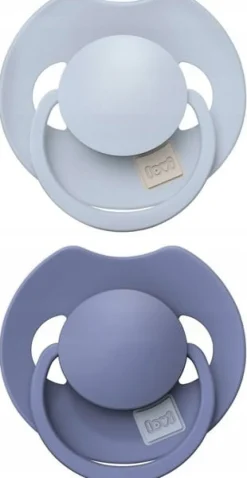 Lovi prime smoczek silikonowy dynamiczny 18m+ 2szt baby blue/blue+etui