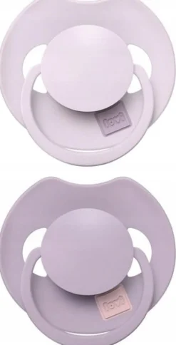 Lovi prime smoczek silikonowy dynamiczny 6-18m 2szt lilac/violet+etui