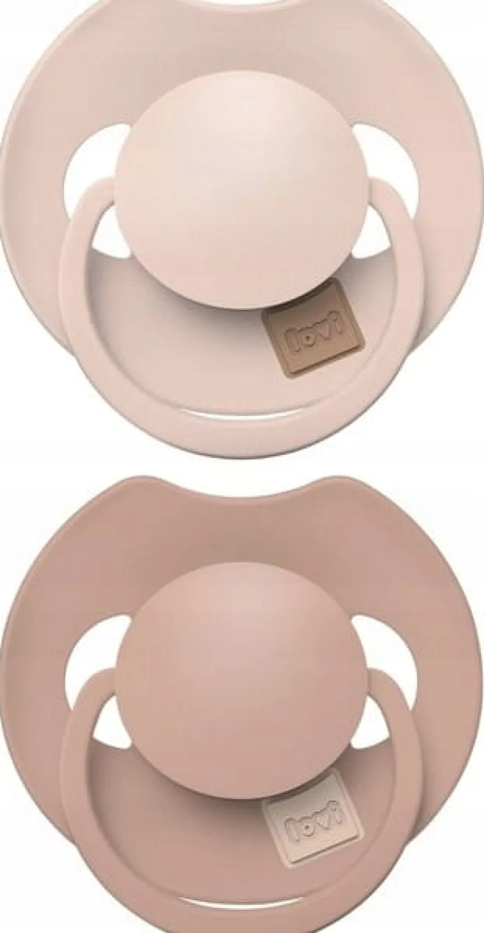 Lovi prime smoczek silikonowy dynamiczny 6-18m 2szt nude/blush+etui