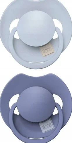Lovi prime smoczek silikonowy dynamiczny 6-18m 2szt baby blue/blue+etui