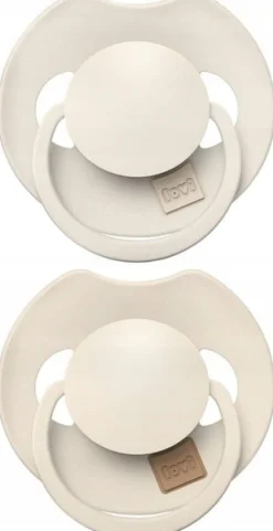Lovi prime smoczek silikonowy dynamiczny 6-18m 2szt coconut/ivory+etui