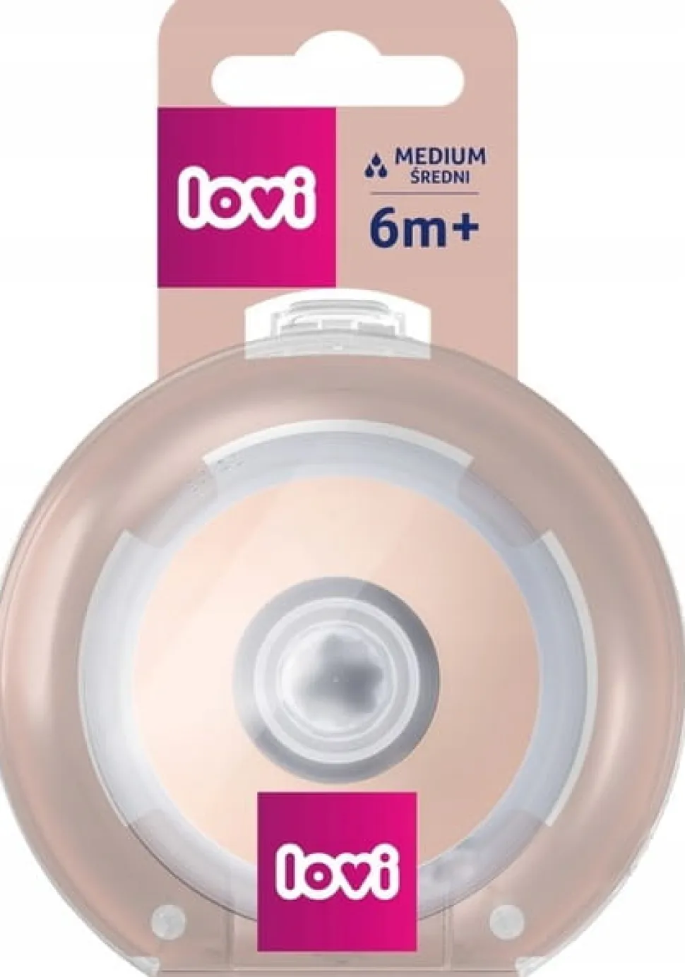 LOVI smoczek dynamiczny do karmienia mammafeel + etui 6m+ średni 1szt