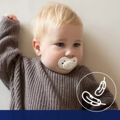 Lovi smoczek silikonowy dynamiczny 18m+ 2szt teddy love świecący