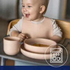Lovi zestaw naczyń z kubkiem miseczka talerzyk kubek nude