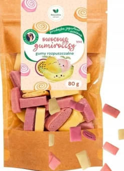 Naturalnie zdrowi gumirollsy naturalne gumy rozpuszczalne 80g guma do żucia dla dzieci