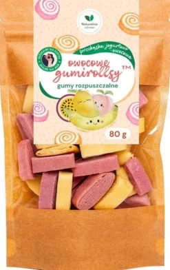 Naturalnie zdrowi gumirollsy naturalne gumy rozpuszczalne 80g guma do żucia dla dzieci