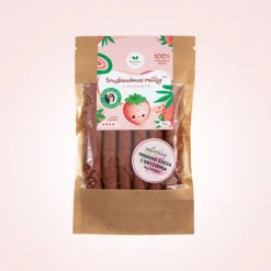 Naturalnie zdrowi przekąska owocowe rollsy truskawkowe z witaminą D3 trening żucia 50g