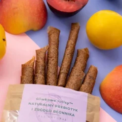 Naturalnie zdrowi przekąska owocowe rollsy śliwkowe błonnik dla dzieci 50g