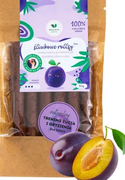 Naturalnie zdrowi przekąska owocowe rollsy śliwkowe błonnik dla dzieci 50g