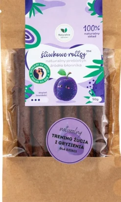 Naturalnie zdrowi przekąska owocowe rollsy śliwkowe błonnik dla dzieci 50g