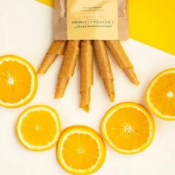 Naturalnie zdrowi przekąska owocowe rollsy pomarańczowe z witaminą c i cynkiem 50g dla dzieci