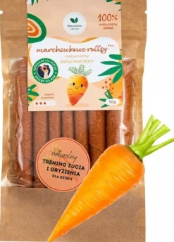 Naturalnie zdrowi przekąska warzywna rollsy marchewkowe beta karoten 50g