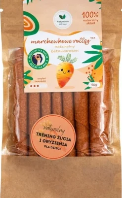 Naturalnie zdrowi przekąska warzywna rollsy marchewkowe beta karoten 50g