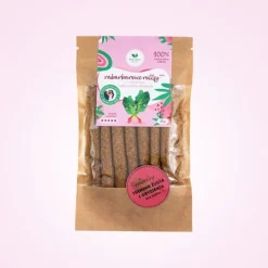 Naturalnie zdrowi przekąska warzywna rabarbarowe rollsy dla dzieci z luteiną 50g