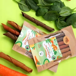Naturalnie zdrowi rollsy przekąski warzywne 3 smaki szpinak dynia marchewka 50g