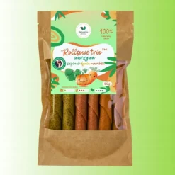 Naturalnie zdrowi rollsy przekąski warzywne 3 smaki szpinak dynia marchewka 50g