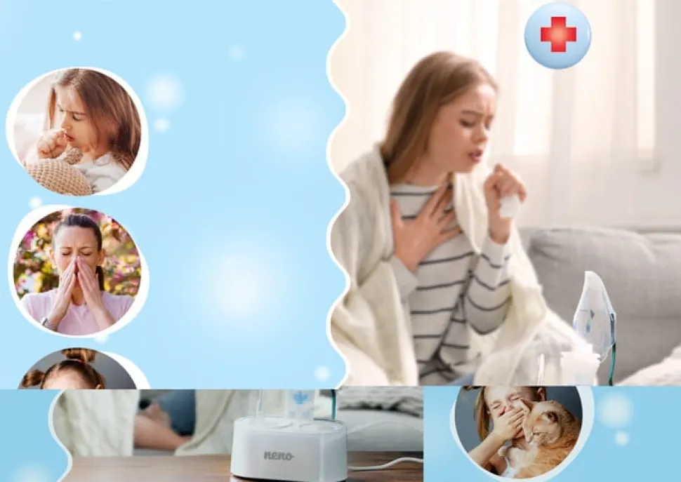 Neno inhalator nebulizator kompresowy + 2 maski sano zestaw