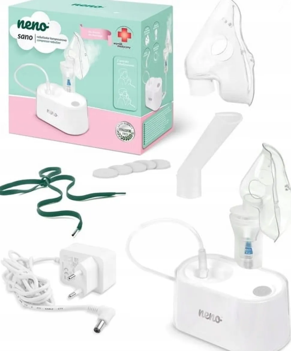 Neno inhalator nebulizator kompresowy + 2 maski sano zestaw