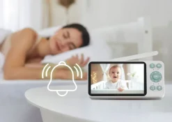 Neno ivo niania obrotowa video ip z odbiornikiem