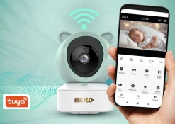 Neno ivo niania obrotowa video ip z odbiornikiem