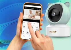 Neno ivo niania obrotowa video ip z odbiornikiem