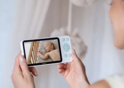Neno ivo niania obrotowa video ip z odbiornikiem