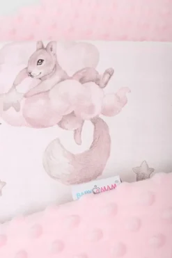 Ochraniacz do łóżeczka minky 120x60 na szczebelki 180x30cm Babymam