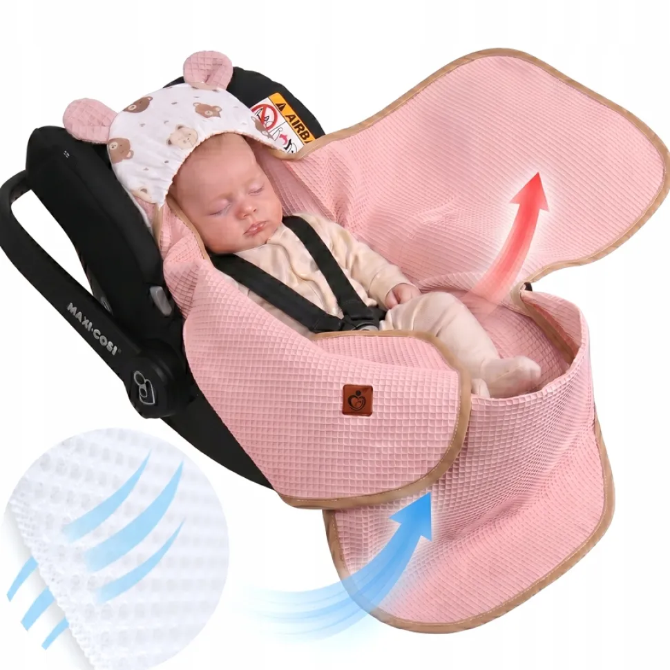 Otulacz do fotelika wózka nosidełka zapinany oddychający 3D AIR 3w1 Babymam